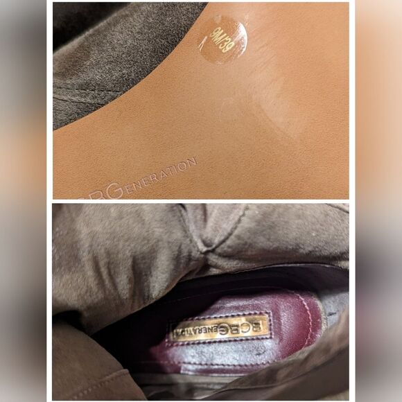 BCBGeneration Cassia Peep Toe Olive Suede Booties - Picture 9 of 10